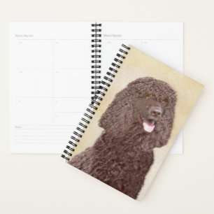 Irish Water Spaniel Painting - Original Dog Art Planner