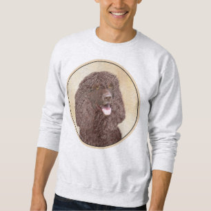 Irish Water Spaniel Painting - Original Dog Art Sweatshirt