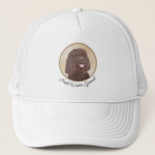 Irish Water Spaniel Painting - Original Dog Art Trucker Hat