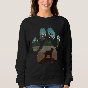 Irish Water Spaniel Paw Mom Dad Dog  Women Sweatshirt