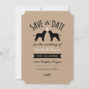 Irish Water Spaniels Wedding Save the Date