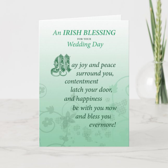 Irish Wedding Blessing Congratulations Card (Front)