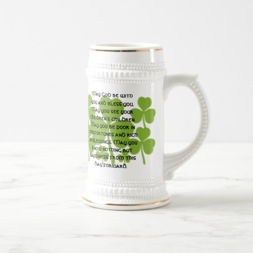 Irish  Wedding Blessing _ Customized Beer Stein
