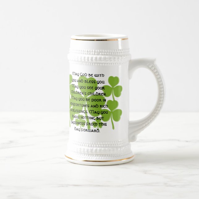 Irish  Wedding Blessing - Customized Beer Stein (Right)