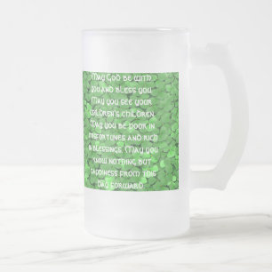 Irish Wedding Blessing - Customized - Customized Frosted Glass Beer Mug
