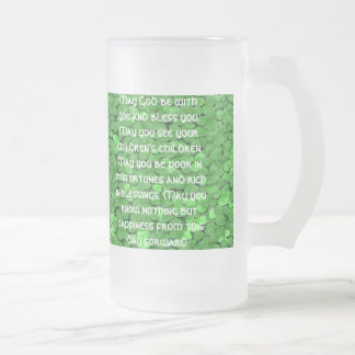 Irish Wedding Blessing - Customized - Customized Frosted Glass Beer Mug