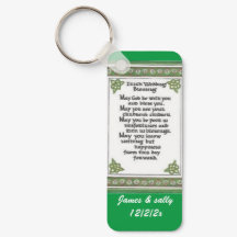 irish wedding blessing key chain customizable