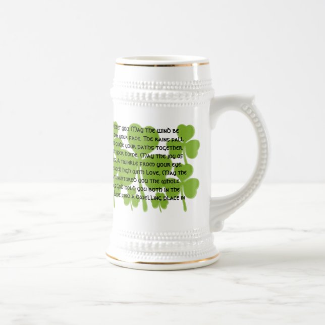 Irish  Wedding Blessing - Long Beer Stein (Right)
