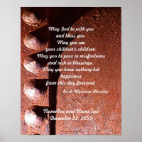 Irish Wedding Blessing, Marriage Rusty Metal Print