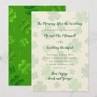 Irish Wedding Breakfast Celebration Invitation