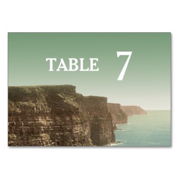 Irish Wedding Cliffs Of Moher Table Number by DigitalDreambuilder at Zazzle