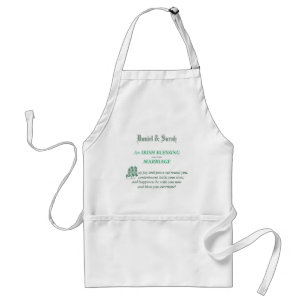 Irish Wedding Congratulations Blessing Adult Apron