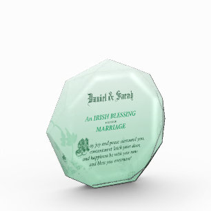 Irish Wedding Congratulations Blessing Award