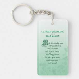 Irish Wedding Congratulations Blessing Keychain