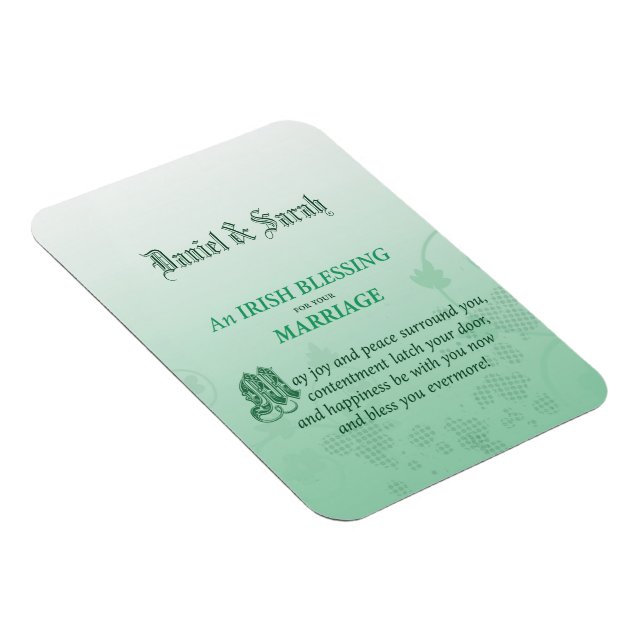 Irish Wedding Congratulations Blessing Magnet (Right Side)