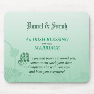 Irish Wedding Congratulations Blessing Mouse Pad