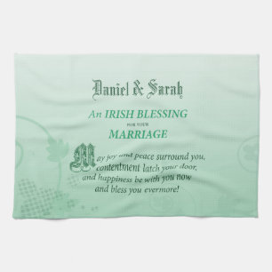Irish Wedding Congratulations Blessing Towel