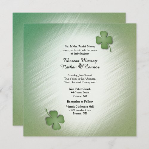 Irish Wedding Invitation