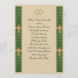 Irish wedding Invitation elegant