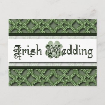 Irish Wedding Invitation Post Card by TDSwhite at Zazzle