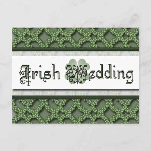 Irish Wedding Invitation Post Card