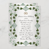 Irish wedding Invitation Unity knot (Front/Back)