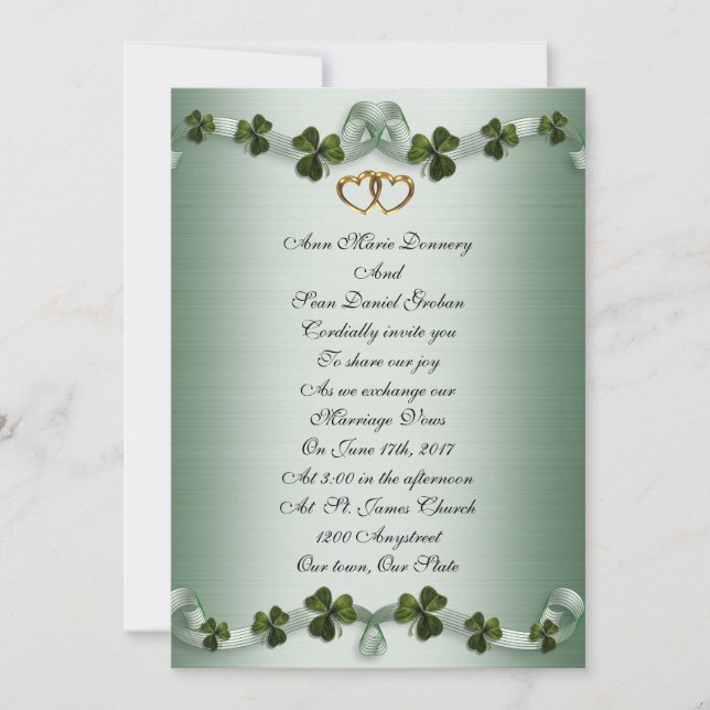 Irish wedding Invitations (Front)