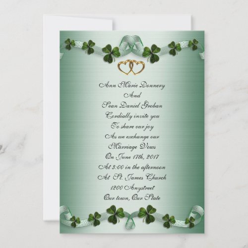 Irish wedding Invitations