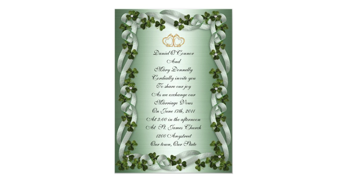Irish wedding Invitations