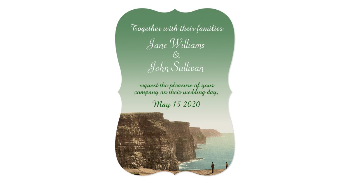 Irish Wedding Invitations Cliffs Of Moher Zazzle Com
