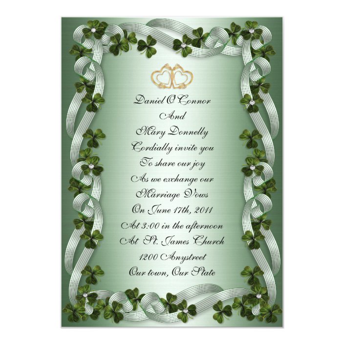 Irish wedding Invitations elegant