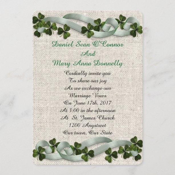 Irish Wedding Invitations | Zazzle