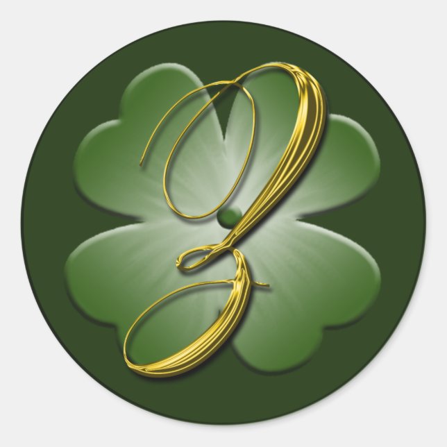Irish Wedding Monogram Z Envelope Seal (Front)