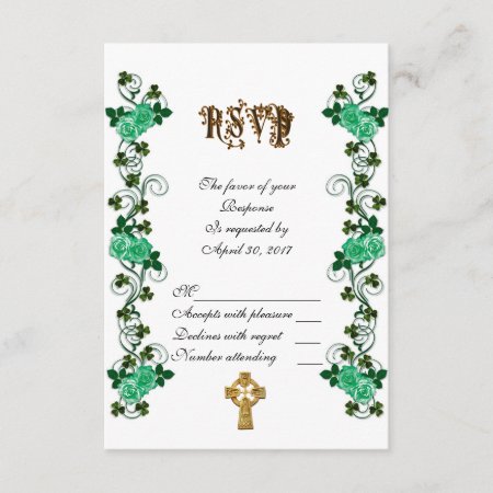 Irish Wedding Rsvp Celtic Cross