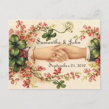 Irish Wedding Save The Date Announcement Postcard by itsyourwedding at Zazzle