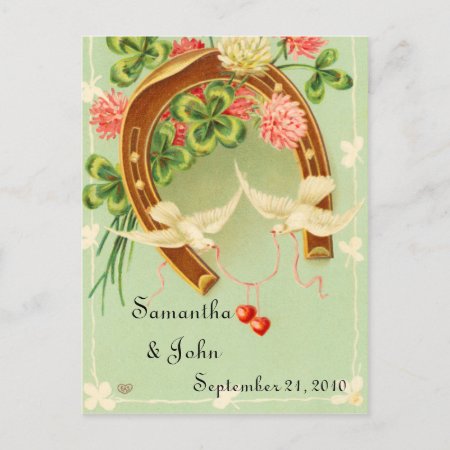 Irish Wedding Save The Date Announcement Postcard