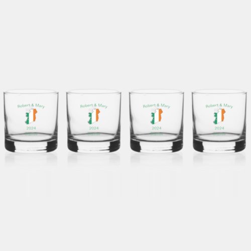Irish Wedding Whiskey Glass Set