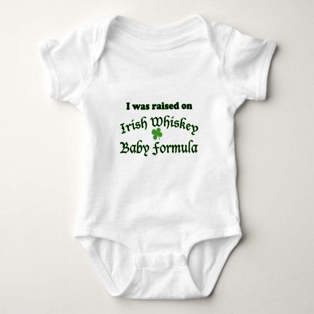 Irish Whiskey Baby Formula Baby Bodysuit (Front)