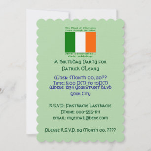 Irish Whiskey Birthday Party Invitation