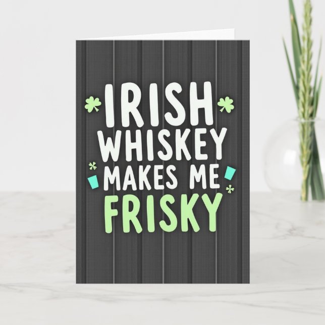 Irish Whiskey Fun Pattern Card (Front)