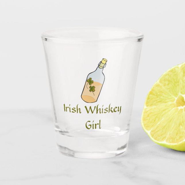 Irish Whiskey Girl Shot Glass (Front)