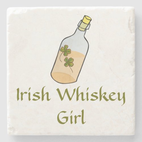 Irish Whiskey Girl Stone Coaster