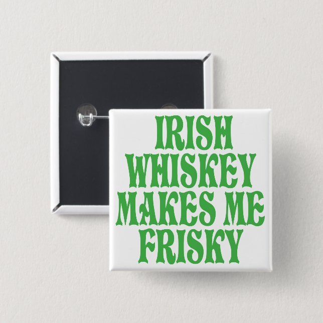 Irish Whiskey Pinback Button (Front & Back)
