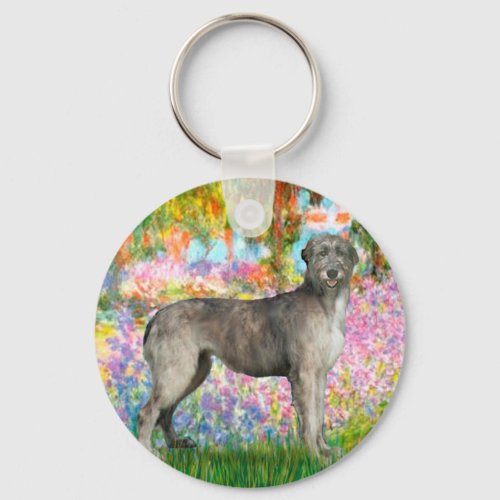 Irish Wolfhound 3 _ Garden Keychain