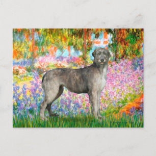Irish Wolfhound 3 - Garden Postcard