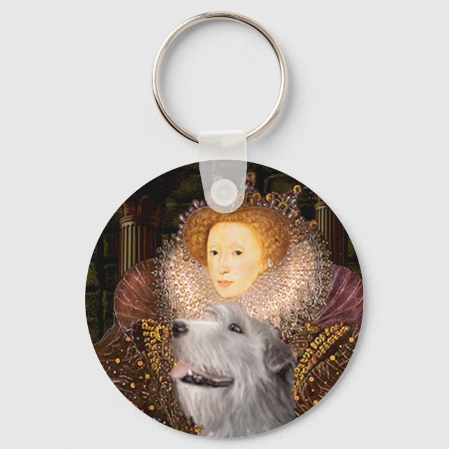 Irish Wolfhound 6 - Queen Keychain (Front)