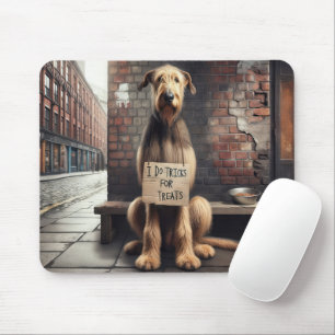 Irish Wolfhound Begging For Treats Mouse Pad