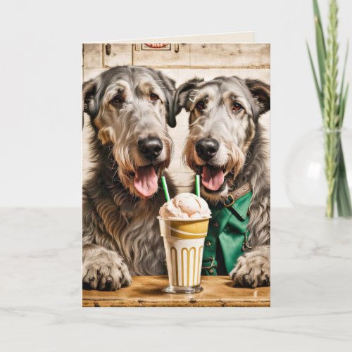 Irish Wolfhound Birthday Card