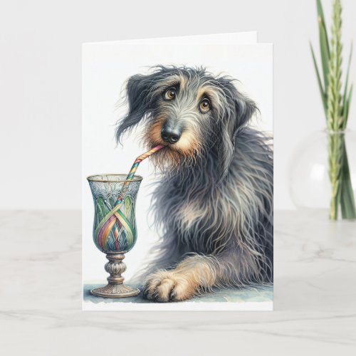 Irish Wolfhound Birthday Card
