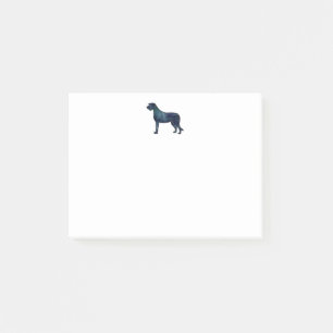 Irish Wolfhound Black Watercolor Silhouette Post-it Notes